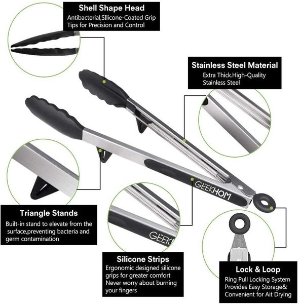 912 inch silicone stainless steel kitchen tongs sets bpa heat resistant non stick bbq grilling salad kitchen cooking tong wmtsbz
912 inch silicone stainless steel kitchen tongs sets bpa heat resistant non stick bbq grilling salad kitchen cooking tong wmtsbz