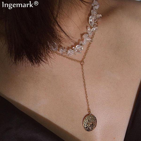 ingemark multi layer gothic coin pendant choker necklace punk fashion flower natural stone beads chain necklace women jewelry, Silver
ingemark multi layer gothic coin pendant choker necklace punk fashion flower natural stone beads chain necklace women jewelry, Silver