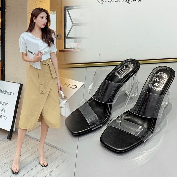 2021 new genuine slippers see arrival sandals transparent crystal fashion feminine shoes heels q70f, Black
2021 new genuine slippers see arrival sandals transparent crystal fashion feminine shoes heels q70f, Black