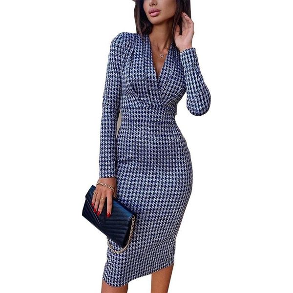 houndstooth plaid dress blue elegant women fashion party dress office v neck bodycon hip pencil dresses vestidos de mujer, Black;gray
houndstooth plaid dress blue elegant women fashion party dress office v neck bodycon hip pencil dresses vestidos de mujer, Black;gray