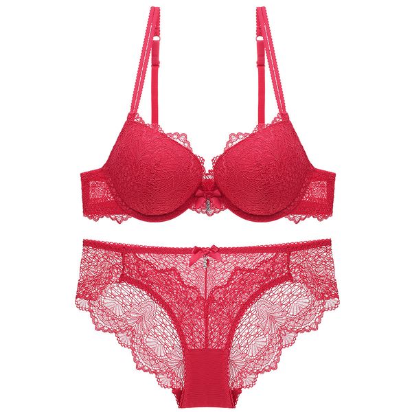 women push up lace lingerie set ladies underwear bra and panty sets floral briefs, Red;black
women push up lace lingerie set ladies underwear bra and panty sets floral briefs, Red;black