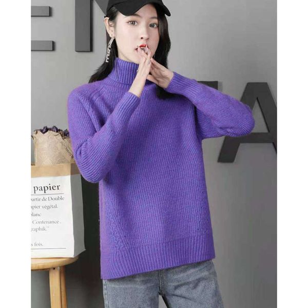 high collar sweater women's autumn winter 2020 new loose and thick t-shirt8uy, White;black
high collar sweater women's autumn winter 2020 new loose and thick t-shirt8uy, White;black