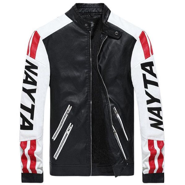 new men baseball embroidered jacket leather pu coats slim fit fleece luxury pilot jackets men's stand collar jacket coat, Black
new men baseball embroidered jacket leather pu coats slim fit fleece luxury pilot jackets men's stand collar jacket coat, Black