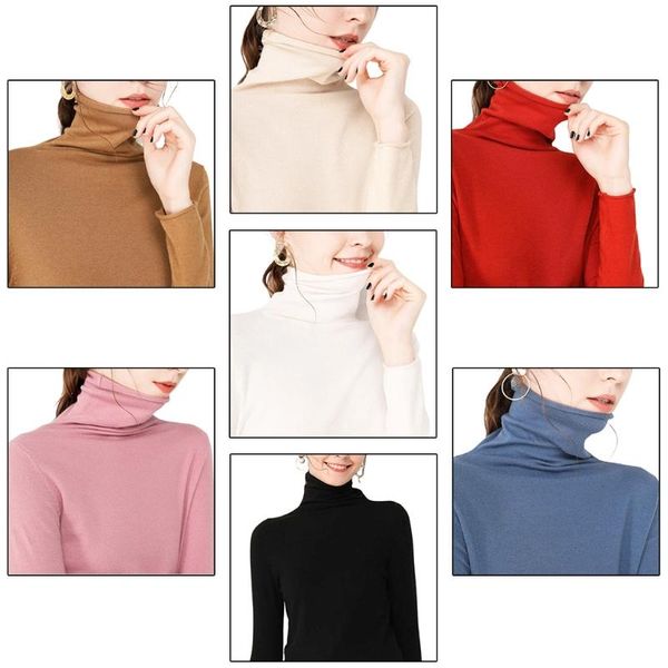 women winter thicken turtleneck sweater long sleeve slim fit cowl neck pullover solid color basic knitwear jumper, White;black
women winter thicken turtleneck sweater long sleeve slim fit cowl neck pullover solid color basic knitwear jumper, White;black