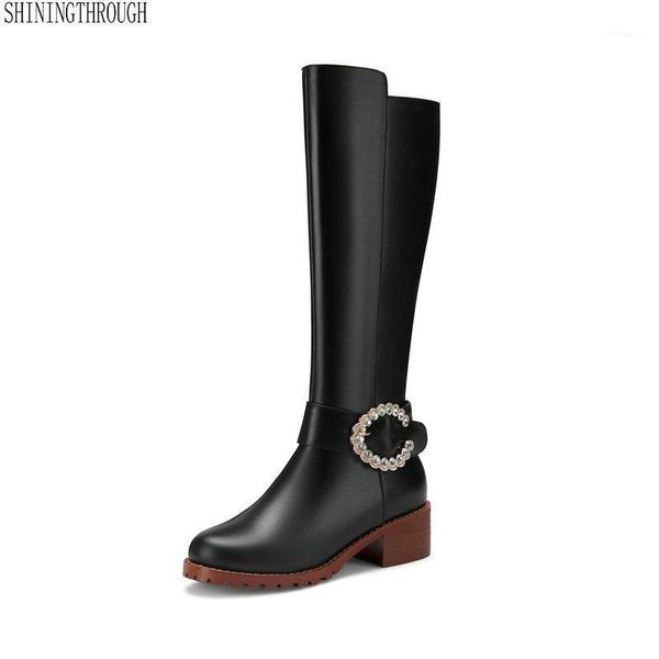 boots brand classic design women knee high heels buckles motorcycle genuine leather long shoes woman large size 34-431, Black
boots brand classic design women knee high heels buckles motorcycle genuine leather long shoes woman large size 34-431, Black