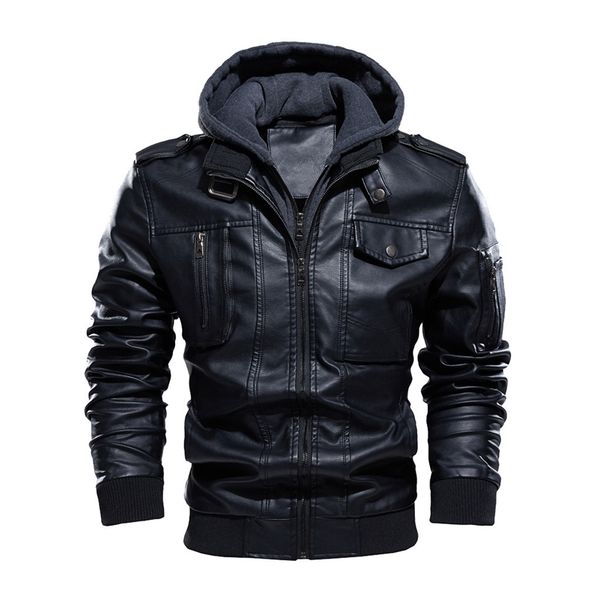 men spring jacket coat new motorcycle casual hoodie leather jacket men autumn fashion biker pocket design pu leather jacket#g30 201215, Black
men spring jacket coat new motorcycle casual hoodie leather jacket men autumn fashion biker pocket design pu leather jacket#g30 201215, Black