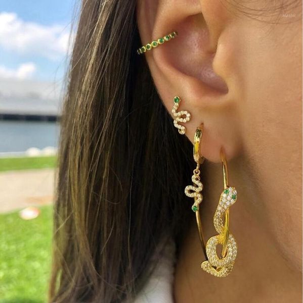 gold color fashion women jewelry micro pave cz multi wrap snake circle hoop earring 2020 new1, Golden;silver
gold color fashion women jewelry micro pave cz multi wrap snake circle hoop earring 2020 new1, Golden;silver