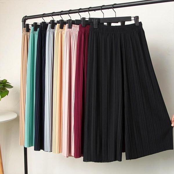 korean summer thin wide leg pants women casual elastic high waist pants 2020 new pleated loose chiffon trousers femme p217, Black;white
korean summer thin wide leg pants women casual elastic high waist pants 2020 new pleated loose chiffon trousers femme p217, Black;white