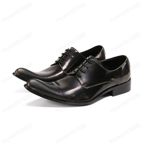 fashion handmade genuine leather men shoes classic pointed toe businss formal oxford shoes lace up men dress shoe, Black
fashion handmade genuine leather men shoes classic pointed toe businss formal oxford shoes lace up men dress shoe, Black