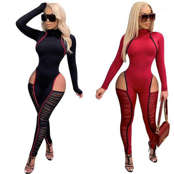 neck panelled gauze slim party rompers fashion casual female clothing autumn hollow out womens jumpsuits high, Black;white
neck panelled gauze slim party rompers fashion casual female clothing autumn hollow out womens jumpsuits high, Black;white
