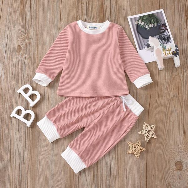 autumn toddler baby boys ribbed knitted pajamas casual sets long sleeve t-shirt+pants trousers girls clothing sleepwear pyjamas, White
autumn toddler baby boys ribbed knitted pajamas casual sets long sleeve t-shirt+pants trousers girls clothing sleepwear pyjamas, White