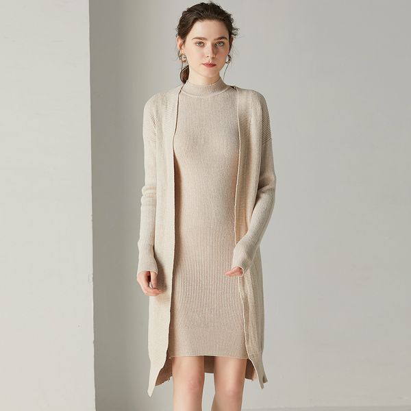 2021 new knitting clothes two oversized female parts solid open point cardigans of long combining up mesh the mini dress neck plya, Gray
2021 new knitting clothes two oversized female parts solid open point cardigans of long combining up mesh the mini dress neck plya, Gray