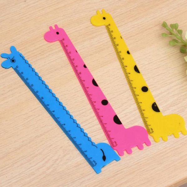 40pcs/lot Cute Cartoon Ruler Of 15 Cm Giraffe Ruler Party Gift For Kids School Supplies Stationery