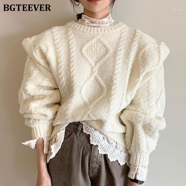 bgteever fashion chic o-neck twisted knitted pullovers women 2020 autumn winter loose solid jumpers female knitwear 1, White;black
bgteever fashion chic o-neck twisted knitted pullovers women 2020 autumn winter loose solid jumpers female knitwear 1, White;black