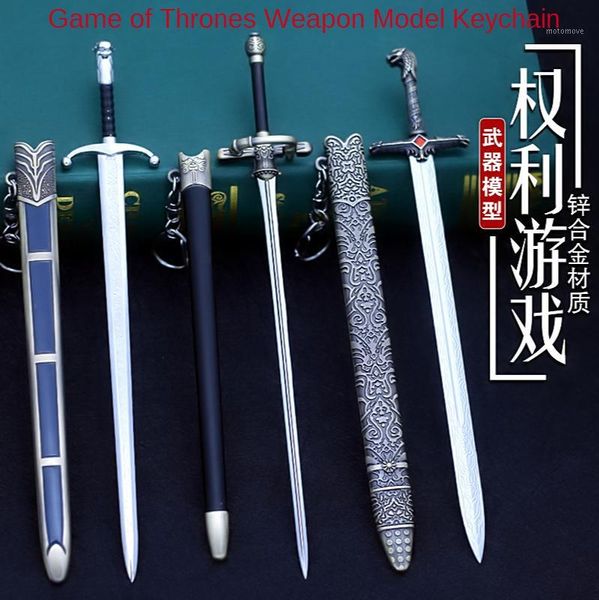 game of rights 22cm model keychain stark family sword sword home decoration bag car pendant gift for men1, Silver
game of rights 22cm model keychain stark family sword sword home decoration bag car pendant gift for men1, Silver