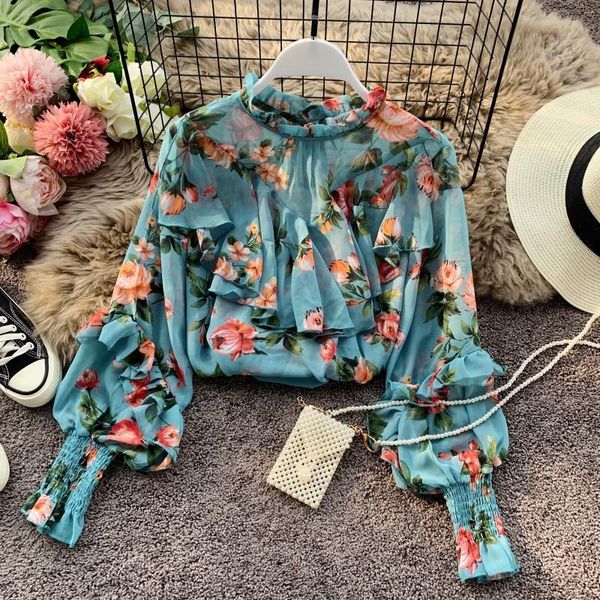 women's chiffon shirt spring autumn sweet printing stand collar long sleeve shirt bottoming women shirts blouses gd252, White
women's chiffon shirt spring autumn sweet printing stand collar long sleeve shirt bottoming women shirts blouses gd252, White