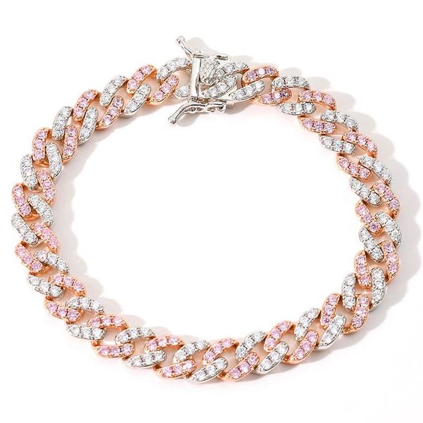 hip hop claw setting pink/white cubic zirconia bling iced out cuban link chain bracelets for men women rapper jewelry, Golden;silver
hip hop claw setting pink/white cubic zirconia bling iced out cuban link chain bracelets for men women rapper jewelry, Golden;silver