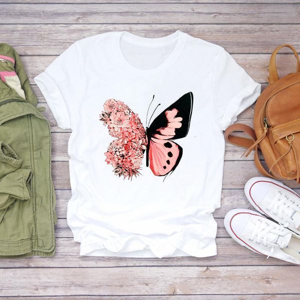 women summer butterfly elegant flower floral lady fashion print t-shirts t shirt ladies womens graphic female tee t-shirt, White
women summer butterfly elegant flower floral lady fashion print t-shirts t shirt ladies womens graphic female tee t-shirt, White