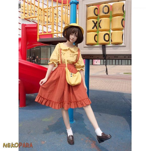 sweet girl's 2pcs lolita women's set linen cotton summer vintage half sleeve shirt & long suspender skirt 3 colors1, Gray
sweet girl's 2pcs lolita women's set linen cotton summer vintage half sleeve shirt & long suspender skirt 3 colors1, Gray