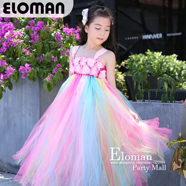 eloman 100% handmade tutu dress for girl birthday party princess rainbow flower girls dresses for wedding and event parties t200624, Red;yellow
eloman 100% handmade tutu dress for girl birthday party princess rainbow flower girls dresses for wedding and event parties t200624, Red;yellow