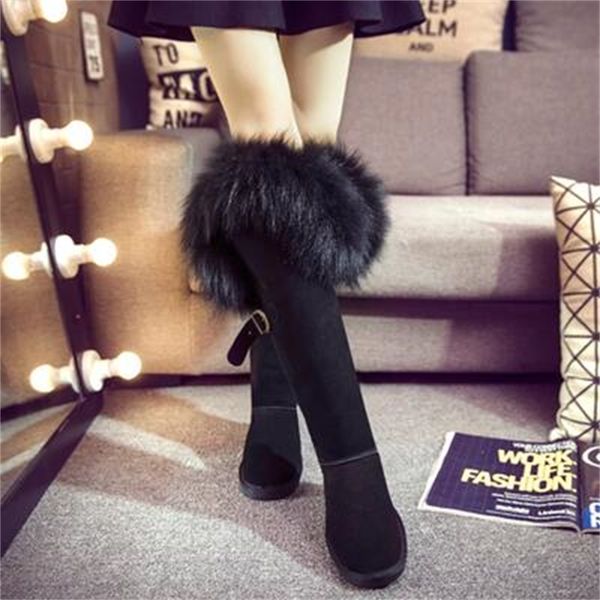 2020 inside fox skin thickening on and knee high royal tube long leather boots snow shoes cotton zvnu, Black
2020 inside fox skin thickening on and knee high royal tube long leather boots snow shoes cotton zvnu, Black