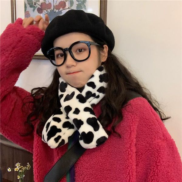 scarves scarf female cow black and white spots print cute girl winter plush warm cross bib scarfs for ladies, Blue;gray
scarves scarf female cow black and white spots print cute girl winter plush warm cross bib scarfs for ladies, Blue;gray