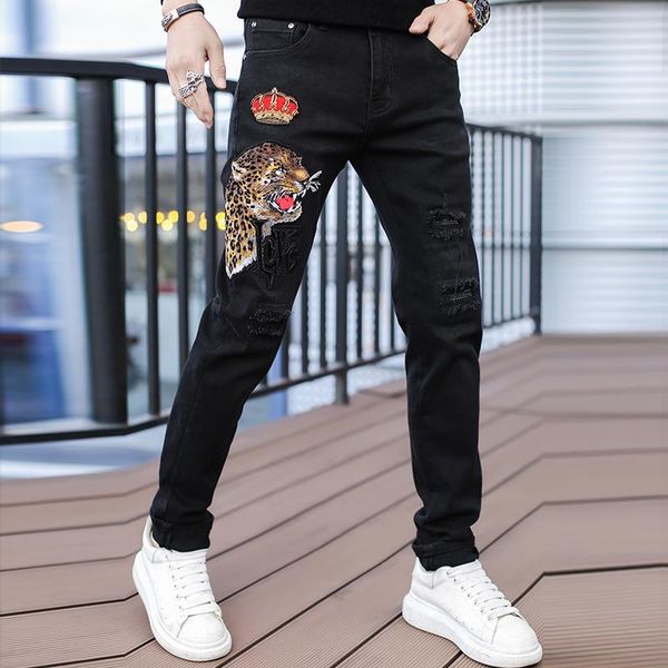 men's jeans vk01149 fashion 2021 runway luxury european design party style clothing, Blue
men's jeans vk01149 fashion 2021 runway luxury european design party style clothing, Blue