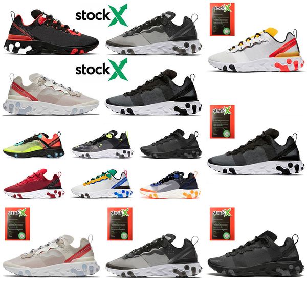 react 2020 soft element 55 undercover x mens womens running shoes brand sneakers triple a black do it white off new designer trainers, White;red
react 2020 soft element 55 undercover x mens womens running shoes brand sneakers triple a black do it white off new designer trainers, White;red