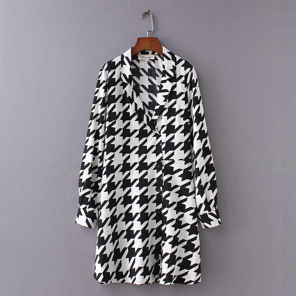 wind autumn winter women's new style thousand bird lattice show thin long sleeve dress, Black;gray
wind autumn winter women's new style thousand bird lattice show thin long sleeve dress, Black;gray
