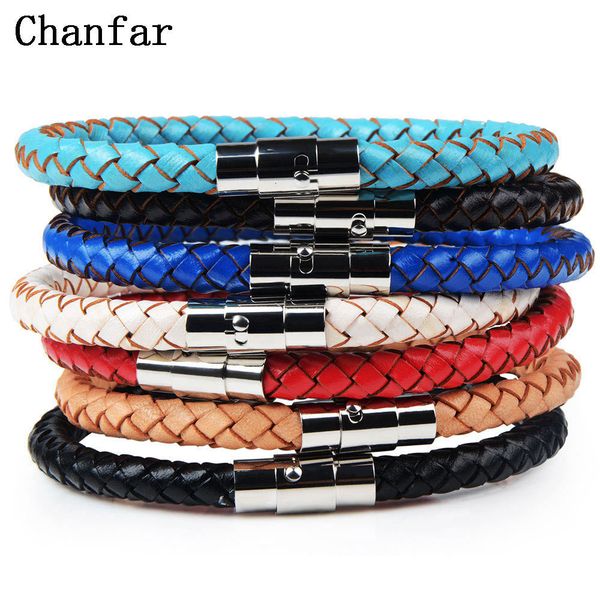 leather magnetic chanfar titanium genuine clasp braided stainless steel bracelet bangle jewelry for women men, Black
leather magnetic chanfar titanium genuine clasp braided stainless steel bracelet bangle jewelry for women men, Black