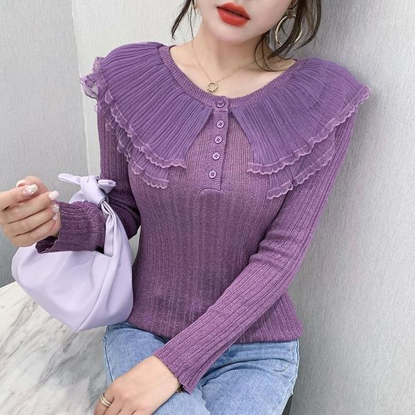 2021 spring new style slim fit sweater non-mainstream gauze joint flounced long-sleeved t-shirt female1, White
2021 spring new style slim fit sweater non-mainstream gauze joint flounced long-sleeved t-shirt female1, White