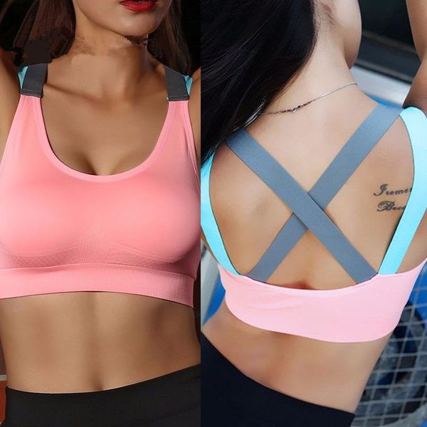 gym clothing women fitness padding push up seamless yoga bra active wear cross back sports steel ringless underwear, White;black
gym clothing women fitness padding push up seamless yoga bra active wear cross back sports steel ringless underwear, White;black