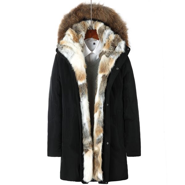 drop shipping men's and women's leisure down jacket winter thick hood detached warm waterproof big raccoon fur collar, Black
drop shipping men's and women's leisure down jacket winter thick hood detached warm waterproof big raccoon fur collar, Black