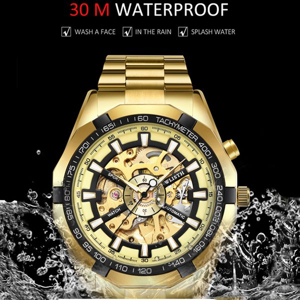 design automatic mechanical wristwatches for men watches luxury gold waterproof watch man skeleton steel orologio uomo, Slivery;brown
design automatic mechanical wristwatches for men watches luxury gold waterproof watch man skeleton steel orologio uomo, Slivery;brown