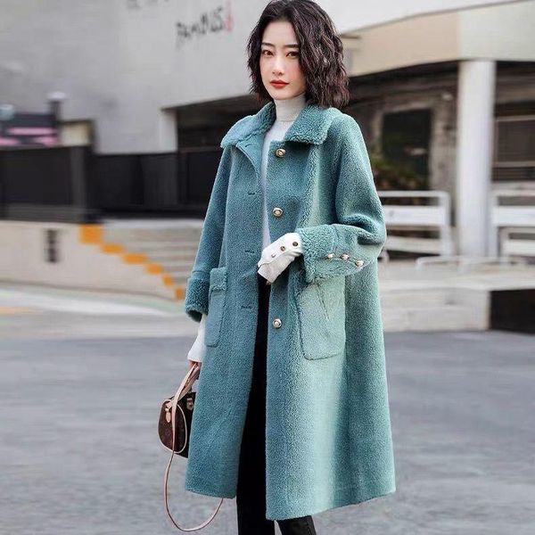 women's fur & faux women 2021 winter granule sheep shearing coat female long natural korean coats ladies loose genuine wool overcoat y1, Black
women's fur & faux women 2021 winter granule sheep shearing coat female long natural korean coats ladies loose genuine wool overcoat y1, Black