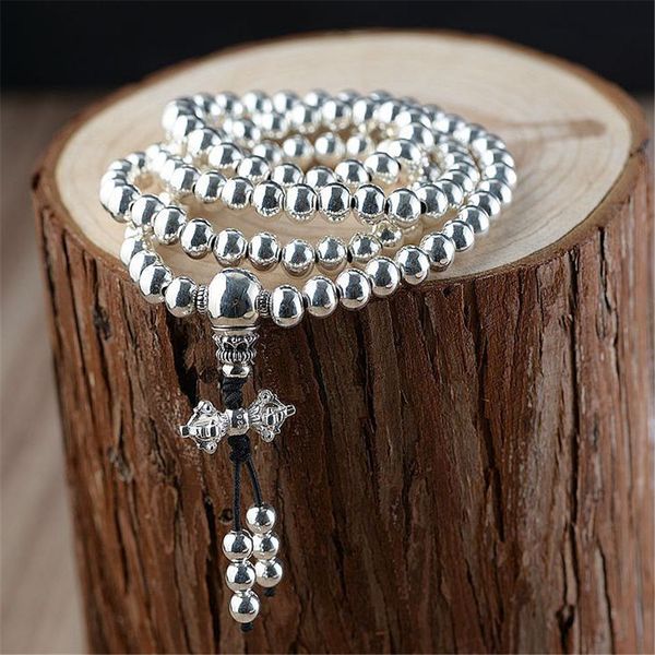 hfancyw 6/8mm genuine 925 silver polished 108 beads bracelet buddhist multi layer rosary mala for men or women prayer meditation q1201, Black
hfancyw 6/8mm genuine 925 silver polished 108 beads bracelet buddhist multi layer rosary mala for men or women prayer meditation q1201, Black