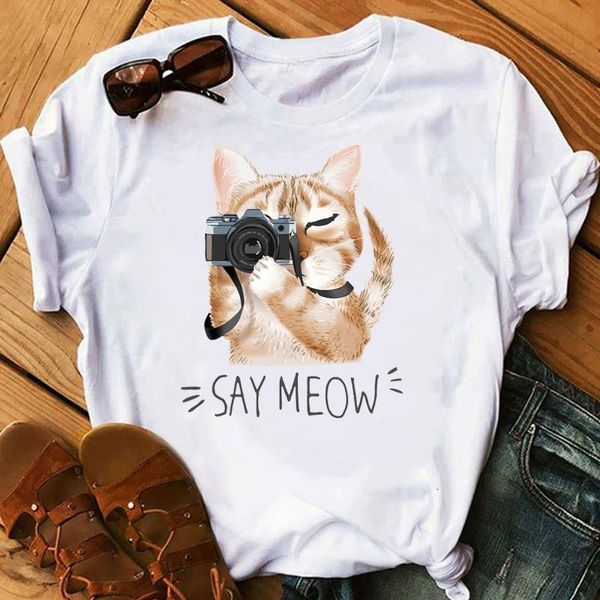 summer women's fashion cute cat/dog/bear print t-shirts short sleeved o neck shirts soft comfy casual, White
summer women's fashion cute cat/dog/bear print t-shirts short sleeved o neck shirts soft comfy casual, White