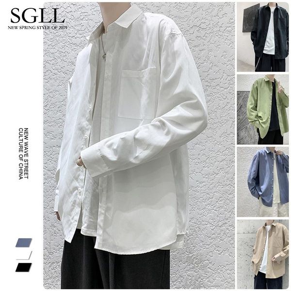 men's casual shirts autumn winter men shirt long sleeve fashion trend baggy solid color chemise homme clothingbc50cs, White;black
men's casual shirts autumn winter men shirt long sleeve fashion trend baggy solid color chemise homme clothingbc50cs, White;black