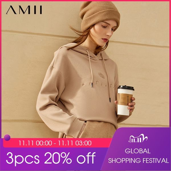amii minimalism winter hoodies for women causal hooded embroidery thick fleece sweatshirt women pullover 1304 201106, Black
amii minimalism winter hoodies for women causal hooded embroidery thick fleece sweatshirt women pullover 1304 201106, Black