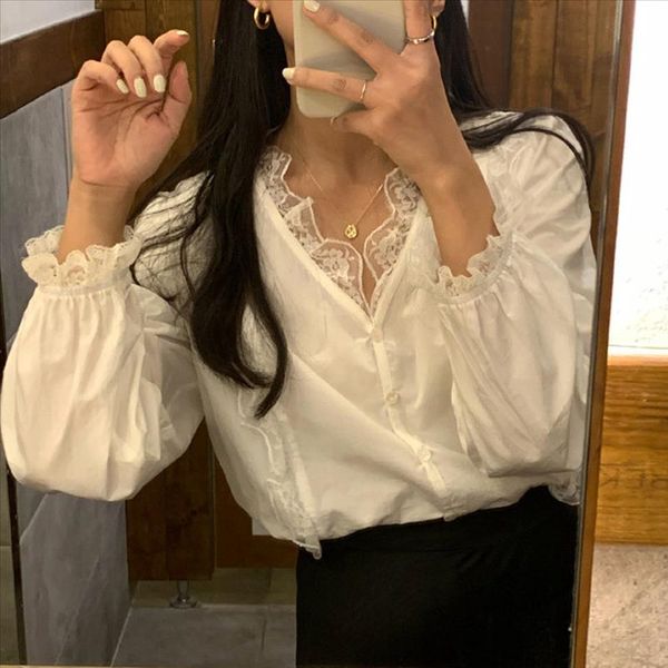 fashion womens and blouses plus size long sleeve lace v neck casual ladies solid shirts eleganckie bluzki damskie g2, White
fashion womens and blouses plus size long sleeve lace v neck casual ladies solid shirts eleganckie bluzki damskie g2, White