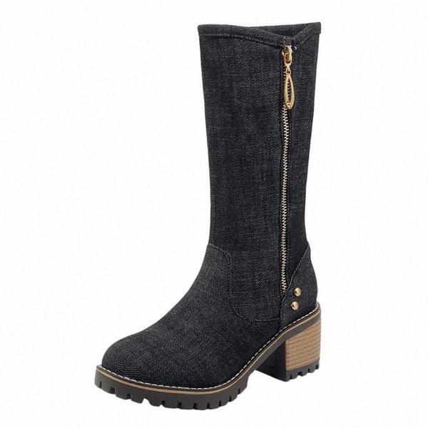 women thigh high boot fashion round toe thick heel casual shoe zipper denim mid-calf suede ankle lady wellies boots #xl9d, Black
women thigh high boot fashion round toe thick heel casual shoe zipper denim mid-calf suede ankle lady wellies boots #xl9d, Black