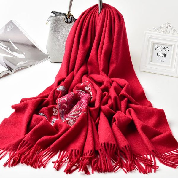 scarves winter women wool scarf warm shawls wraps red ladies bride wedding foulard tassels solid butterfly embroidery, Blue;gray
scarves winter women wool scarf warm shawls wraps red ladies bride wedding foulard tassels solid butterfly embroidery, Blue;gray