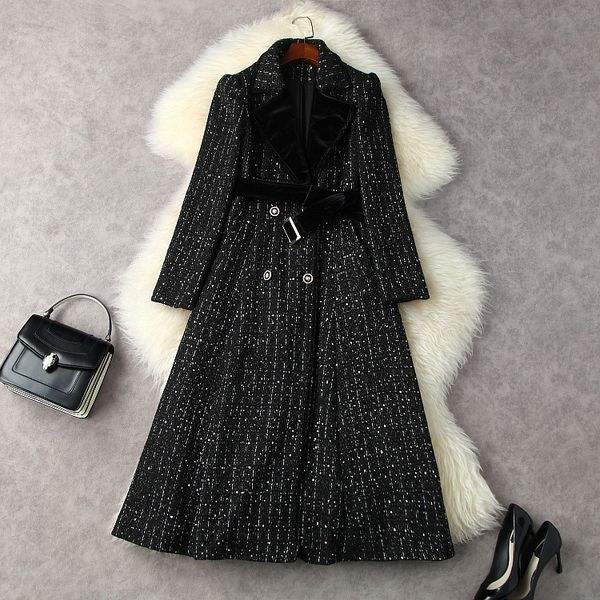 european and american women's clothing winter 2022 new long-sleeved double-breasted suit collar fashion sequined tweed coat xxl, Black
european and american women's clothing winter 2022 new long-sleeved double-breasted suit collar fashion sequined tweed coat xxl, Black