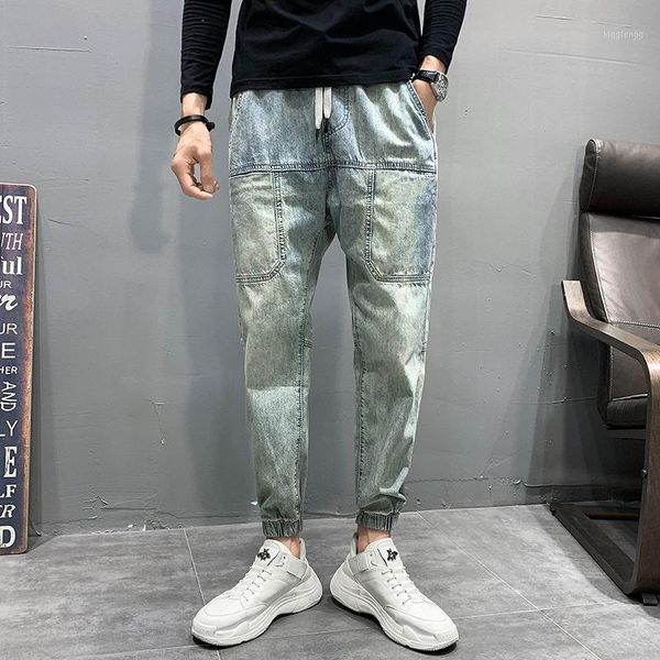 distressed jeans for men spliced pocket pantalon homme 2021 men's casual pencil jeans vintage stretch denim trousers streetwear1, Blue
distressed jeans for men spliced pocket pantalon homme 2021 men's casual pencil jeans vintage stretch denim trousers streetwear1, Blue