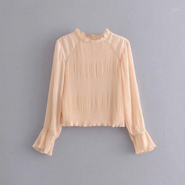 fashion women aazz50-9489 european and american fashion pleated blouse1, White
fashion women aazz50-9489 european and american fashion pleated blouse1, White