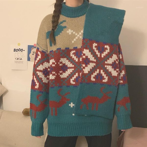 christmas jumper mock neck oversized plus size sweater couples knitted long sleeve loose pullovers korean preppy style1, White;black
christmas jumper mock neck oversized plus size sweater couples knitted long sleeve loose pullovers korean preppy style1, White;black