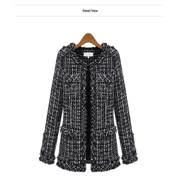 women's jackets autumn and winter women clothing office lady short loose lattice coat female outwear thin black checkered tweed plaid j, Black;brown
women's jackets autumn and winter women clothing office lady short loose lattice coat female outwear thin black checkered tweed plaid j, Black;brown