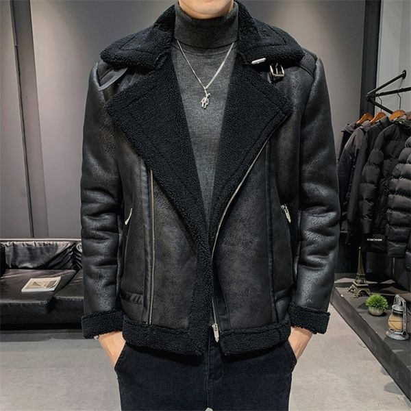 brand warm casual jacket men solid long sleeve faux coat thick slim fit windbreaker trench coats streetwear bomber homme 201218, Black;brown
brand warm casual jacket men solid long sleeve faux coat thick slim fit windbreaker trench coats streetwear bomber homme 201218, Black;brown