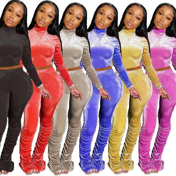 2020 autumn winter thick velet 2 piece suit long sleeve turtle neck crop + skinny long pants casual sporting tracksuit, Gray
2020 autumn winter thick velet 2 piece suit long sleeve turtle neck crop + skinny long pants casual sporting tracksuit, Gray