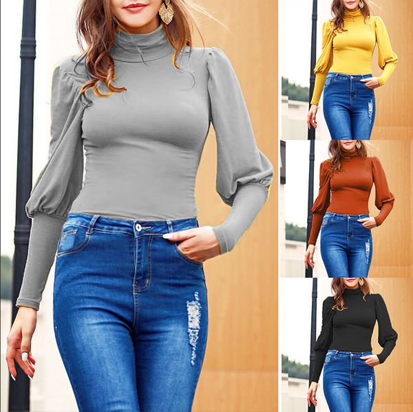 2022 fall slim fit waist solid color bottoming shirt women's early autumn turtleneck long sleeve t-shirt top, White
2022 fall slim fit waist solid color bottoming shirt women's early autumn turtleneck long sleeve t-shirt top, White